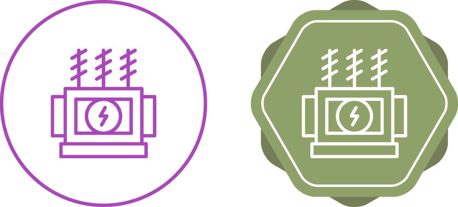 Power Transformer Vector Icon