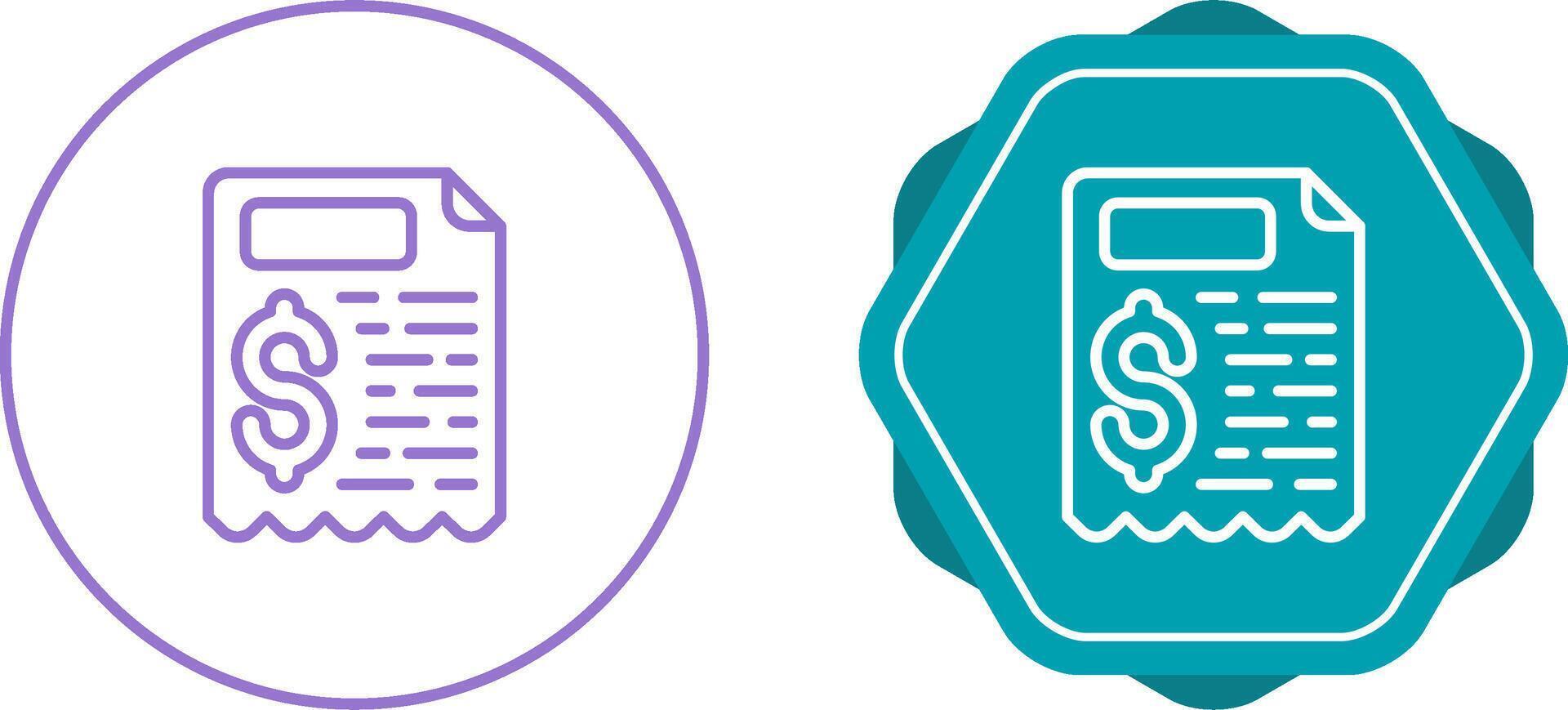 Receipt Vector Icon