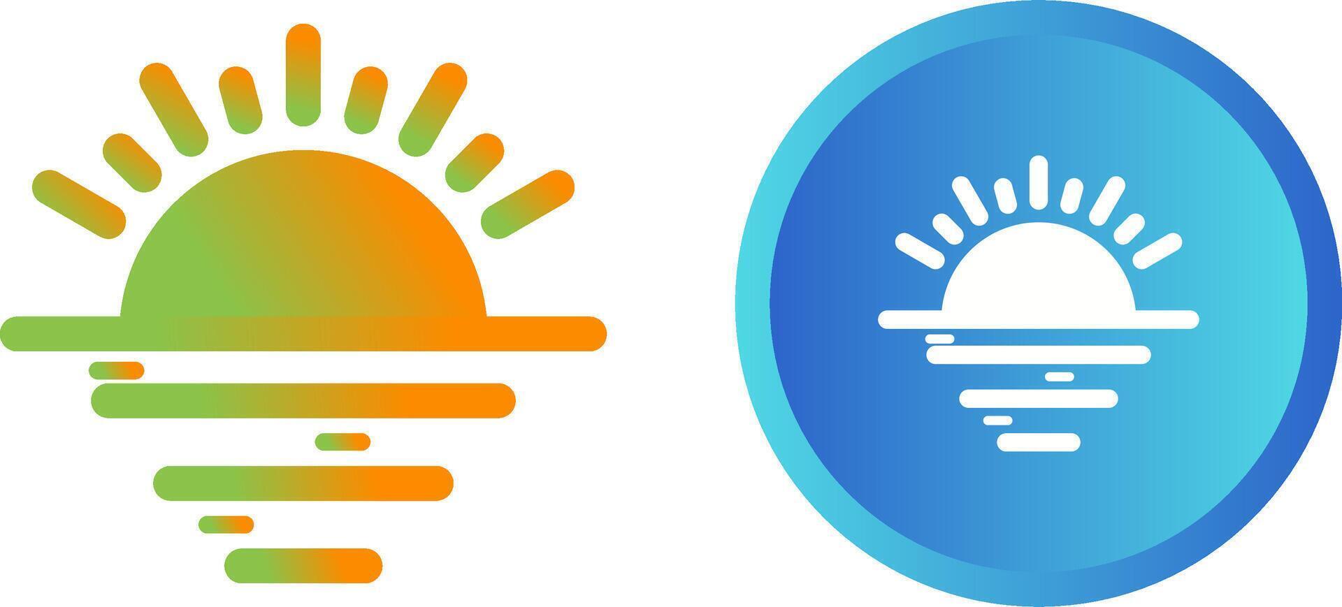 icono de vector de puesta de sol