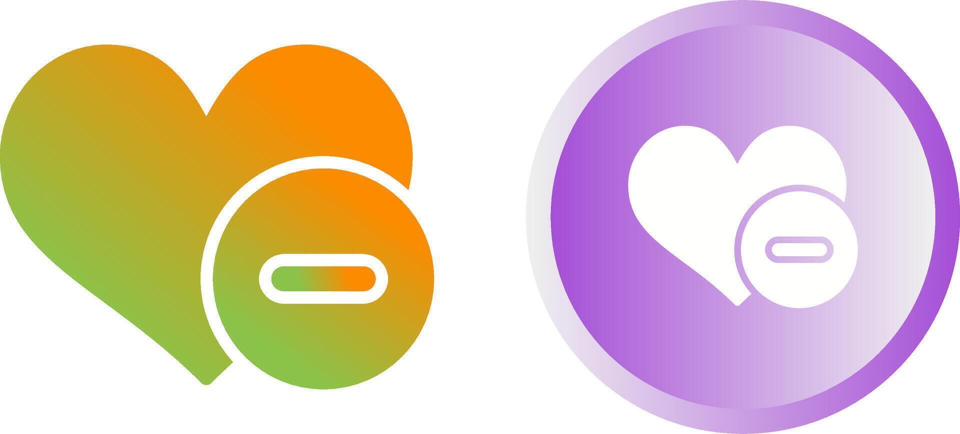Negative Love Vector Icon