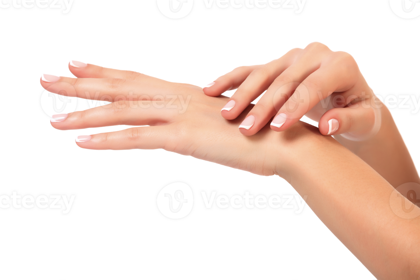 Well-groomed female hands, isolated. Skin care concept. Beauty treatment png