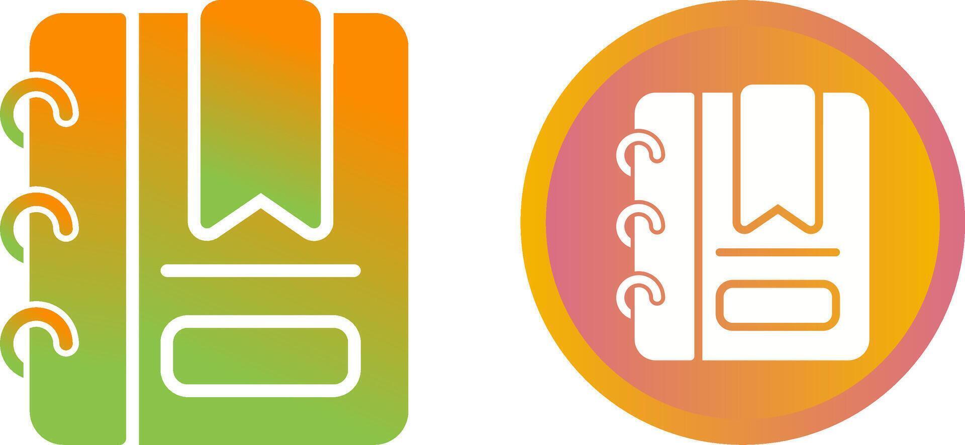 Writing pad with bookmark Vector Icon