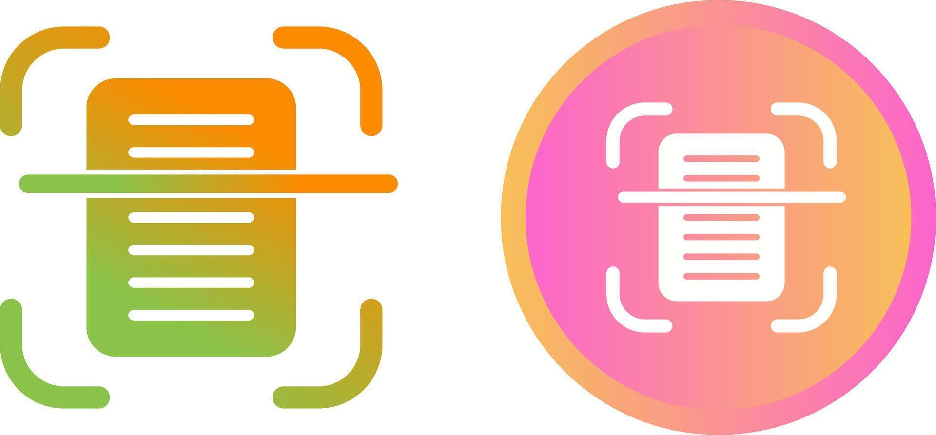 Document Scanning Vector Icon