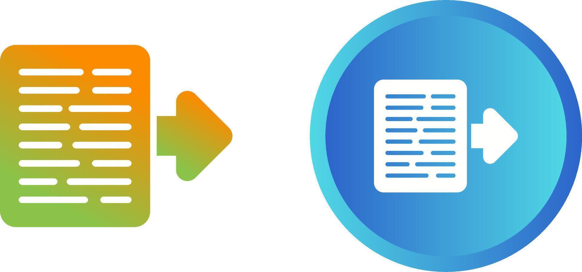 Document Export Vector Icon