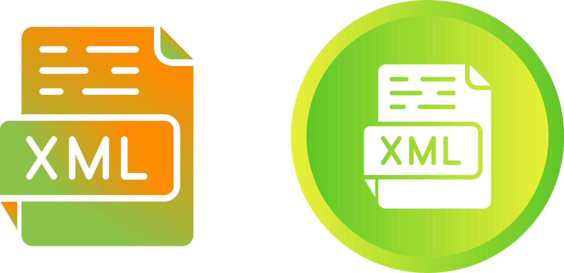 icono de vector xml