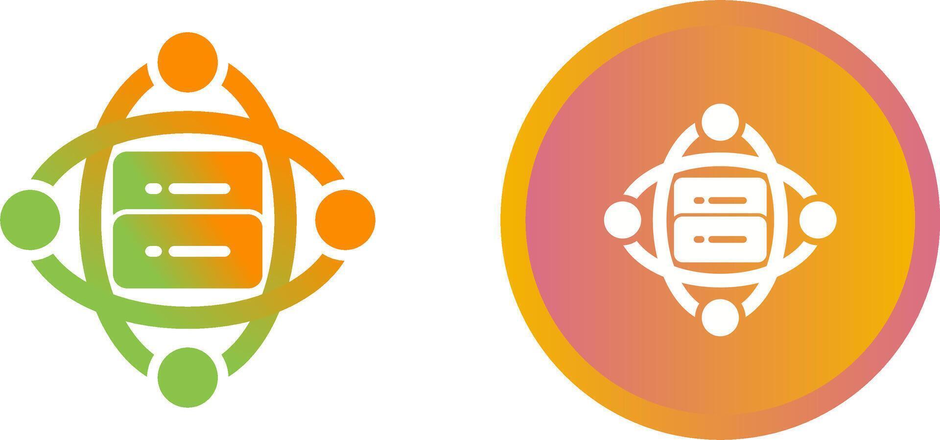 Cluster Server Vector Icon