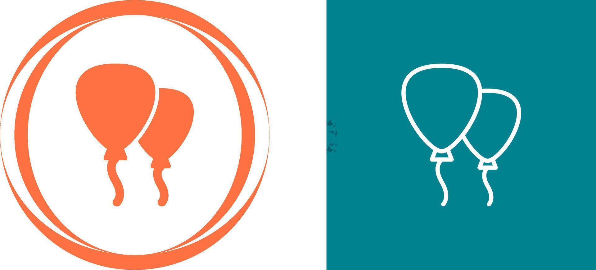 Red balloons Vector Icon