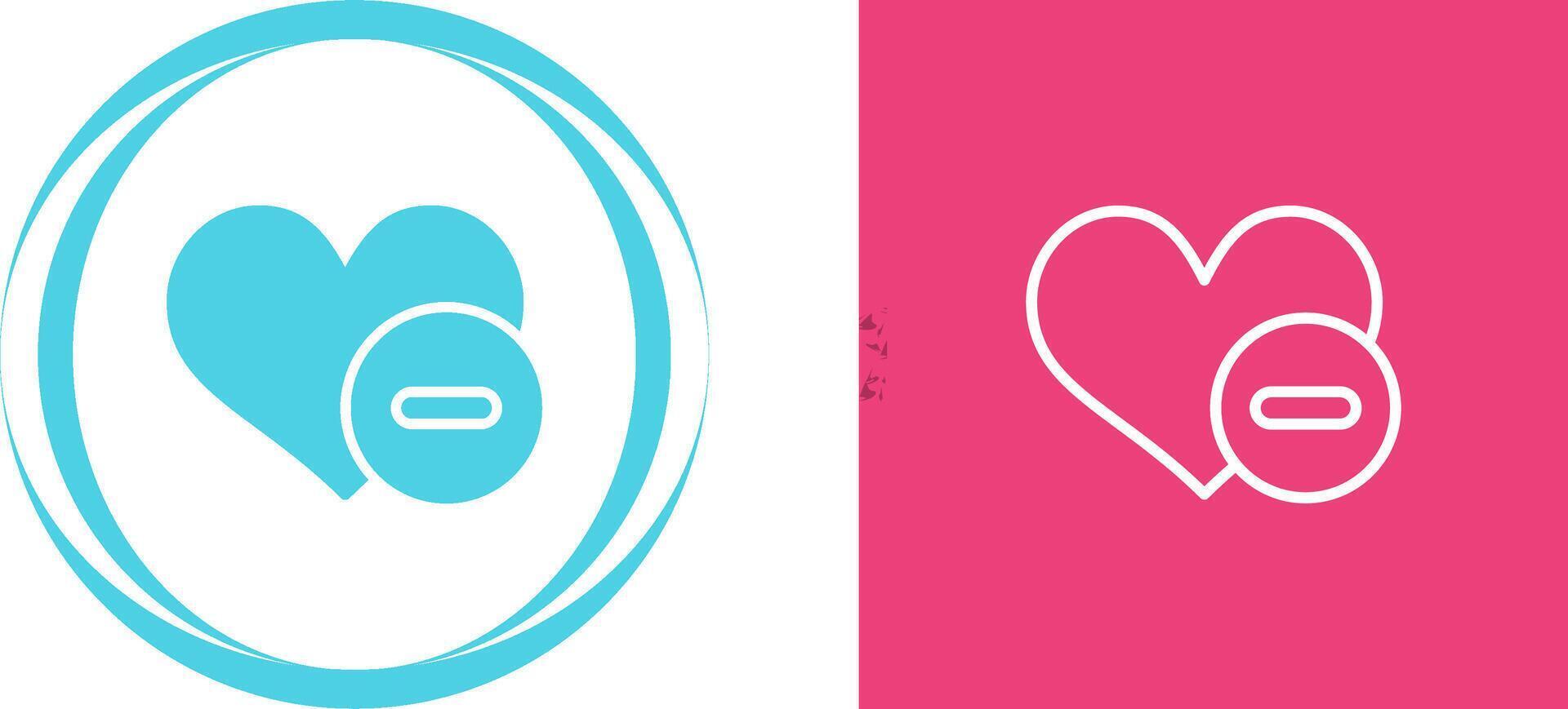 Negative Love Vector Icon