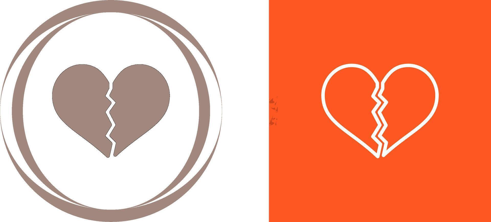 Broken Heart Vector Icon
