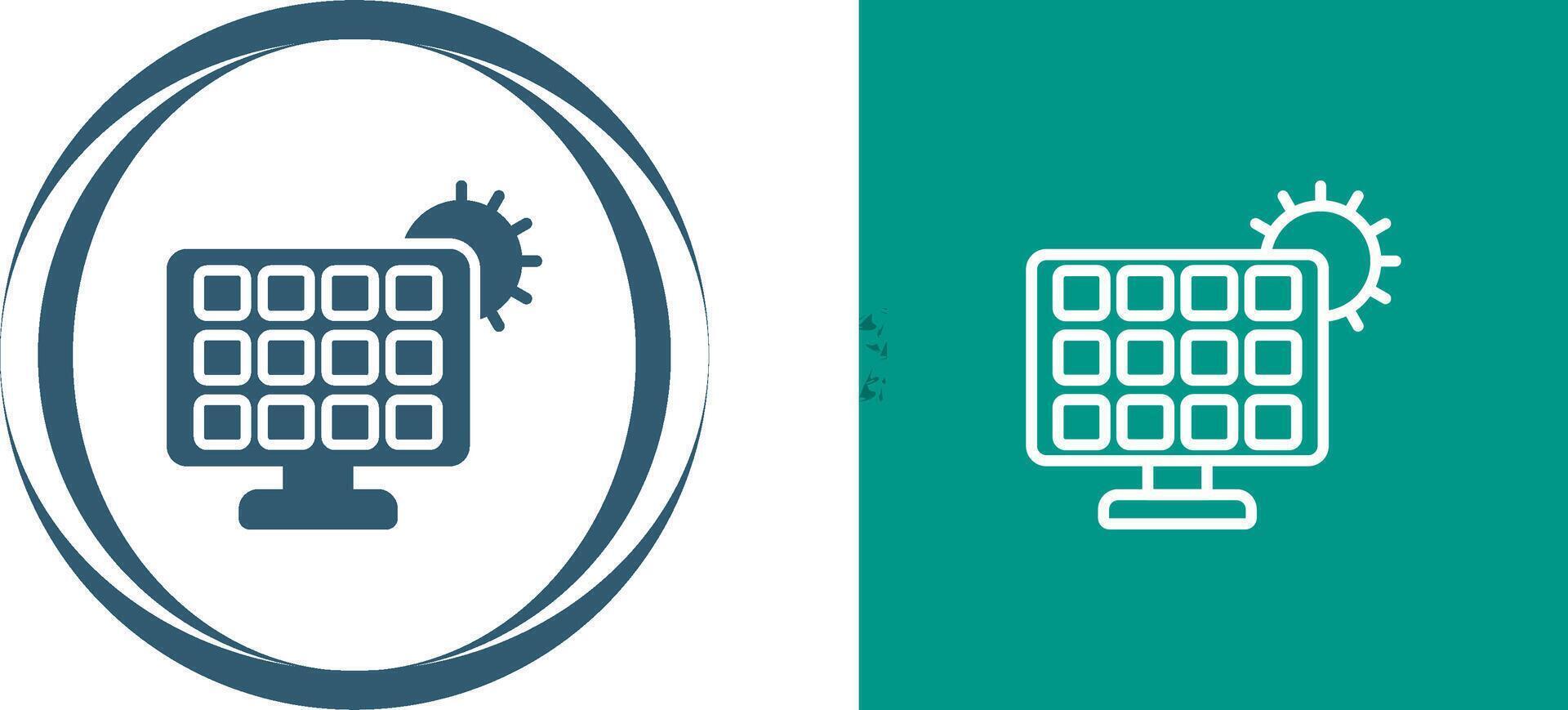 Solar panel charger Vector Icon