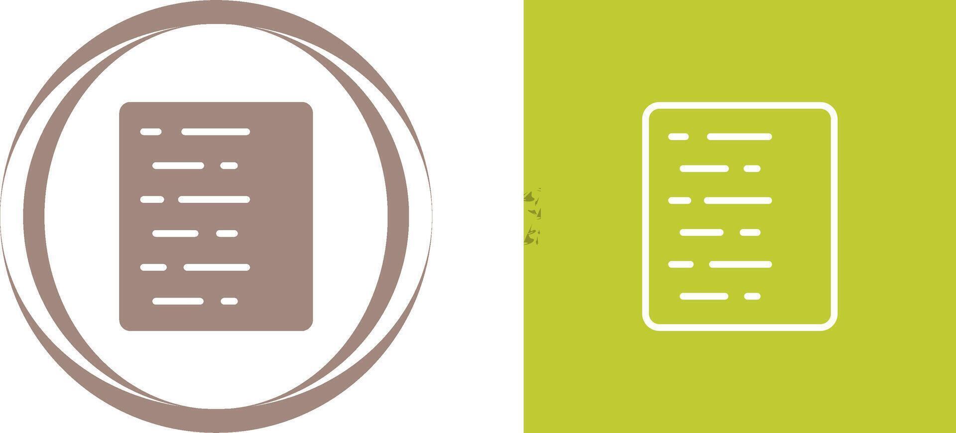 Document Align Left Vector Icon