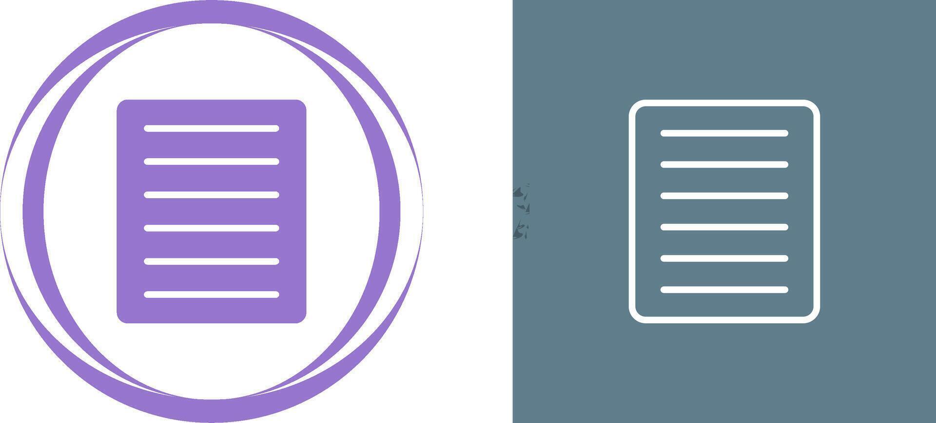 Document Align Justify Vector Icon