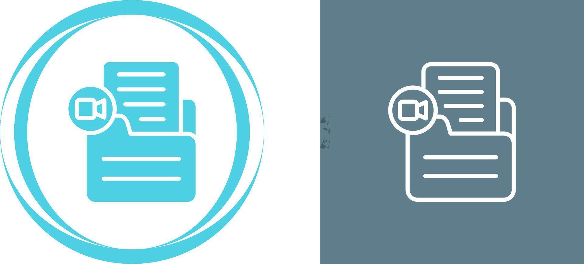 Document Insert Video Vector Icon