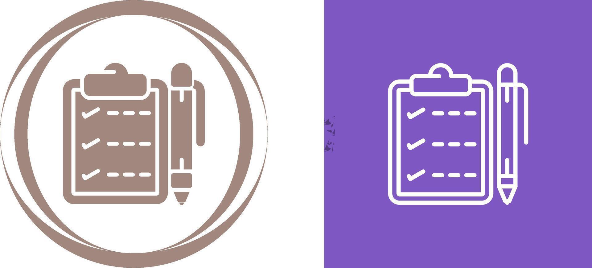 Notepad with pen Vector Icon