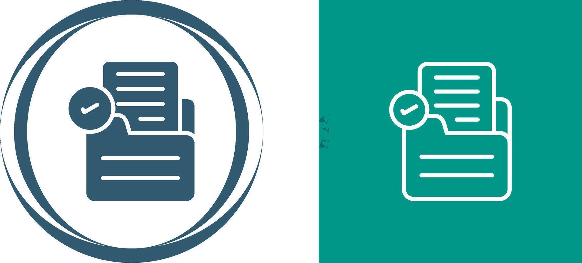 Document Check Vector Icon