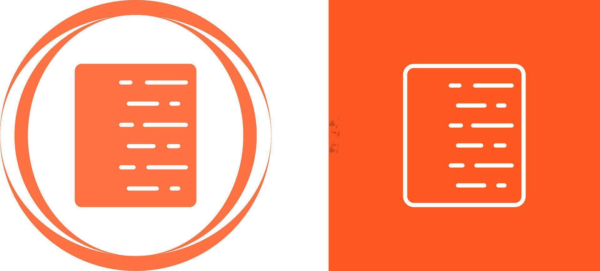 Document Align Right Vector Icon