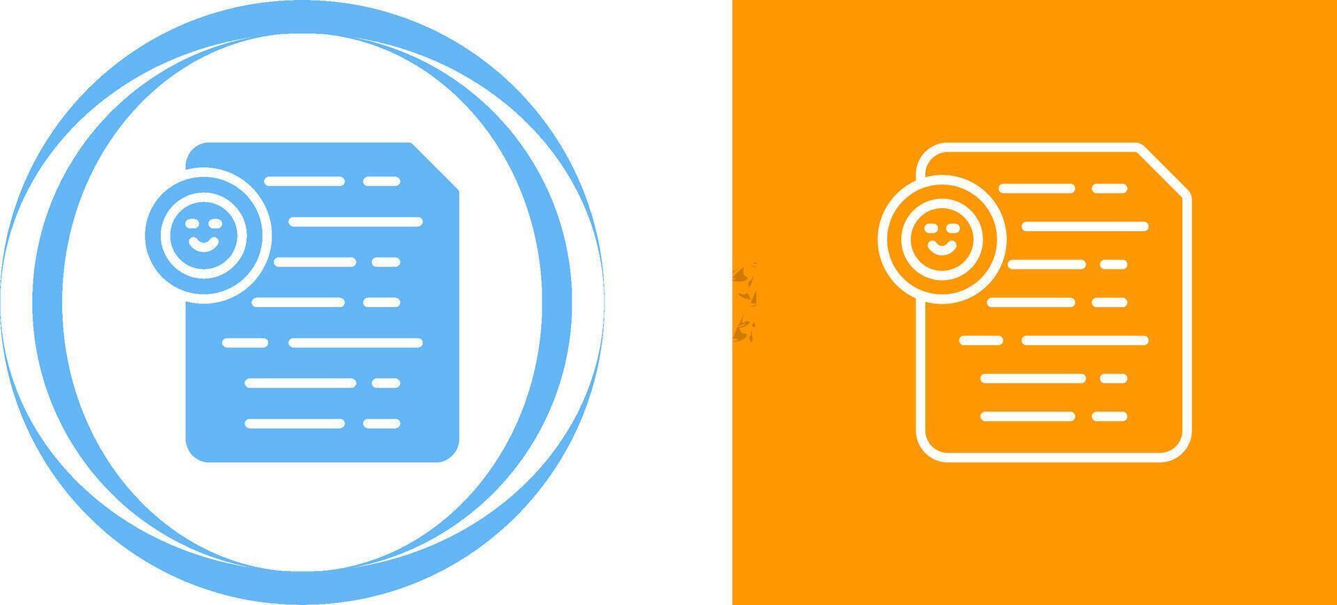 Document Insert Emoji Vector Icon