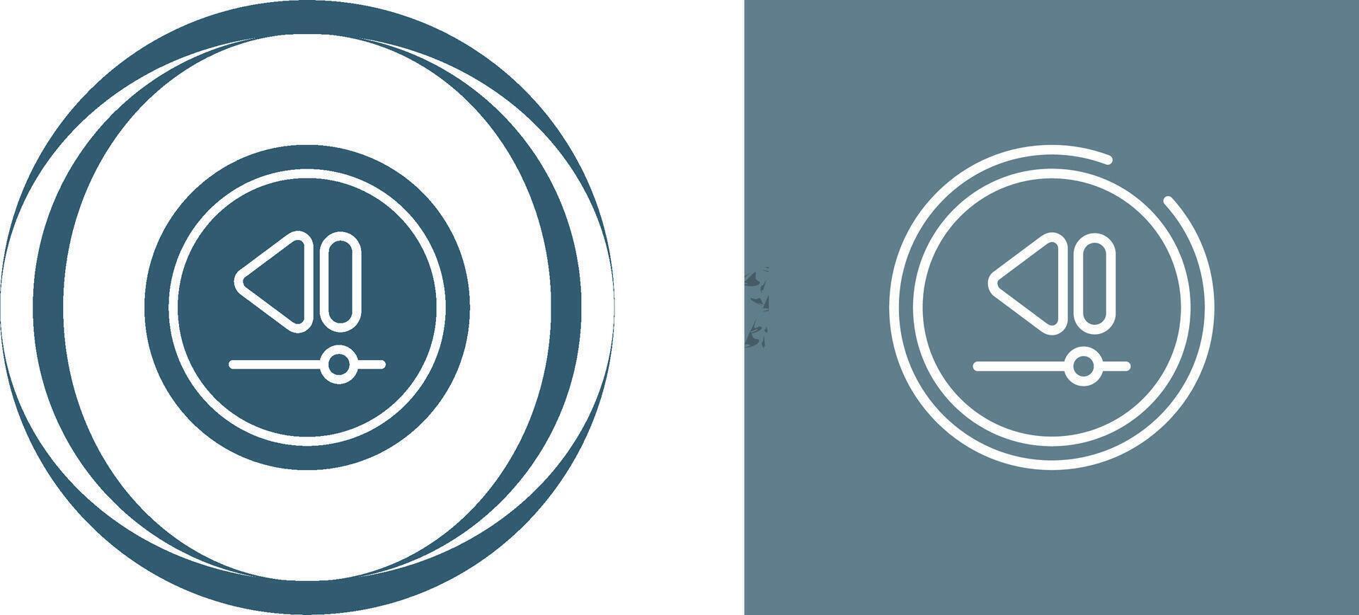 Video Rewind Button Vector Icon