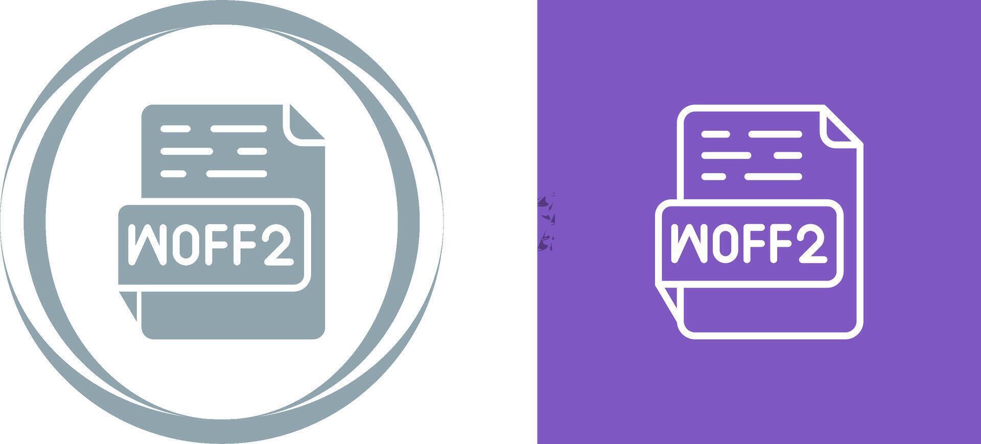 WOFF2 Vector Icon