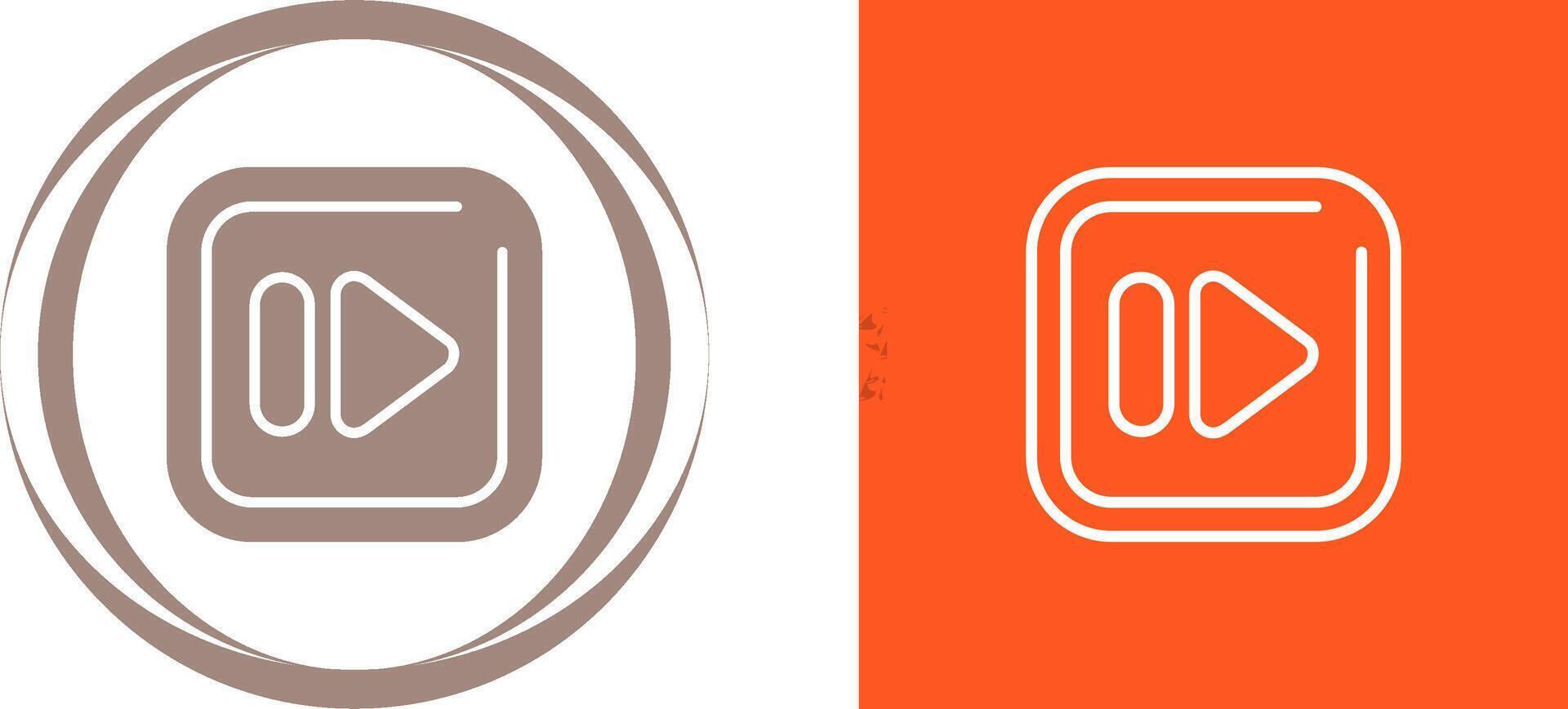 Fast Forward Square Vector Icon