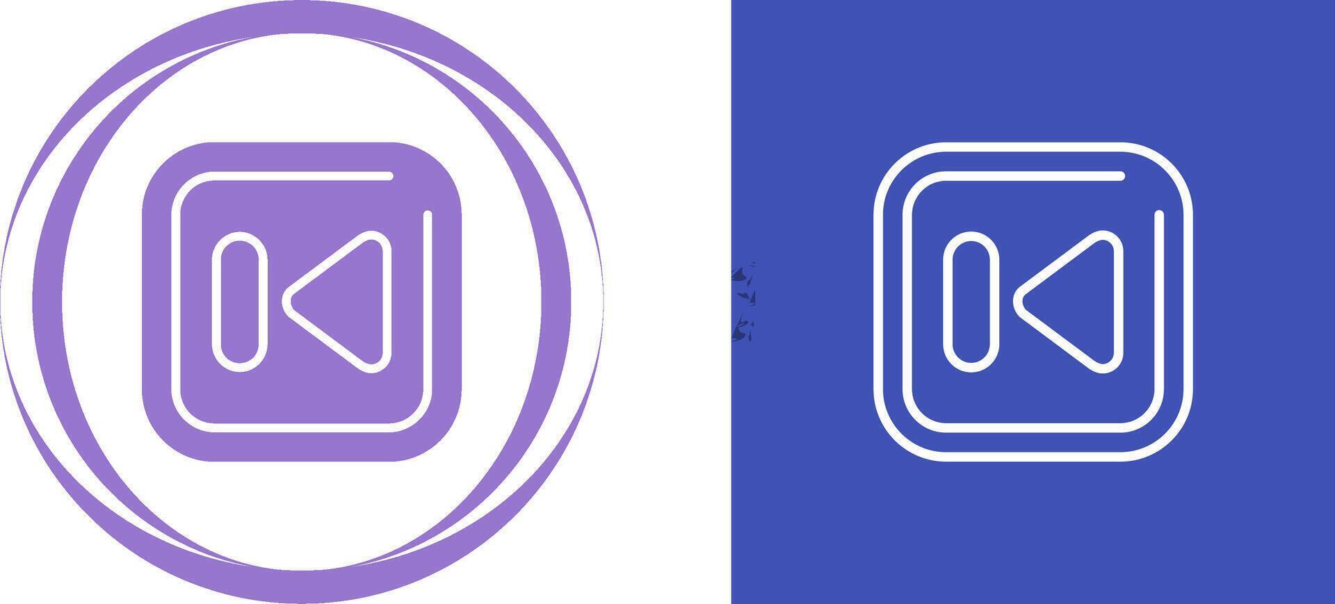 Previous Track Square Vector Icon