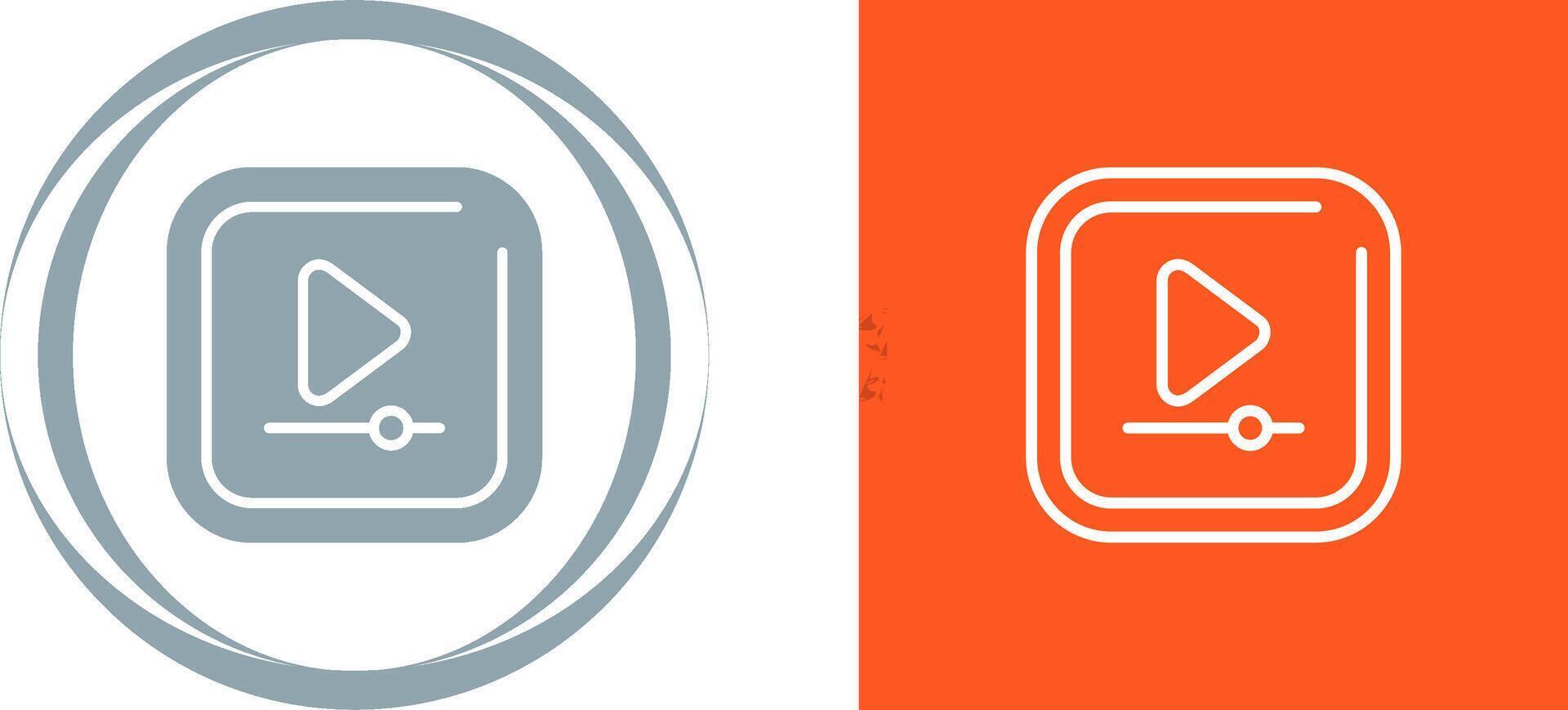 Video Play Square Vector Icon