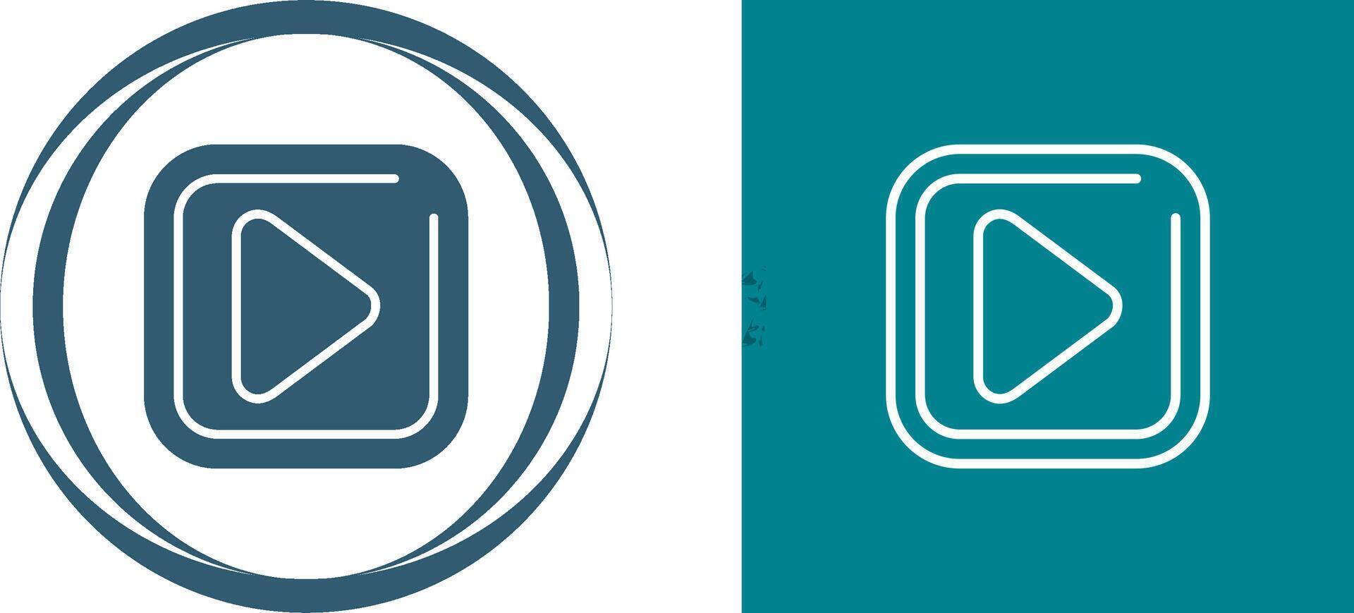 Play Sqaure Vector Icon