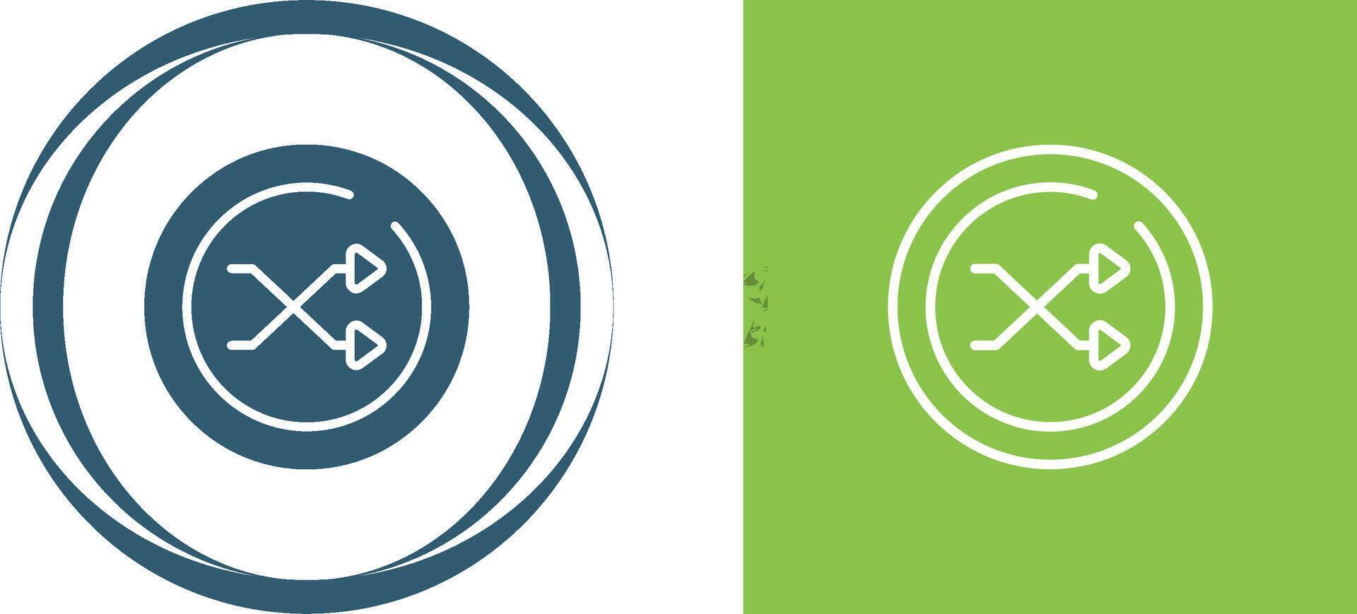 Shuffle Circle Vector Icon