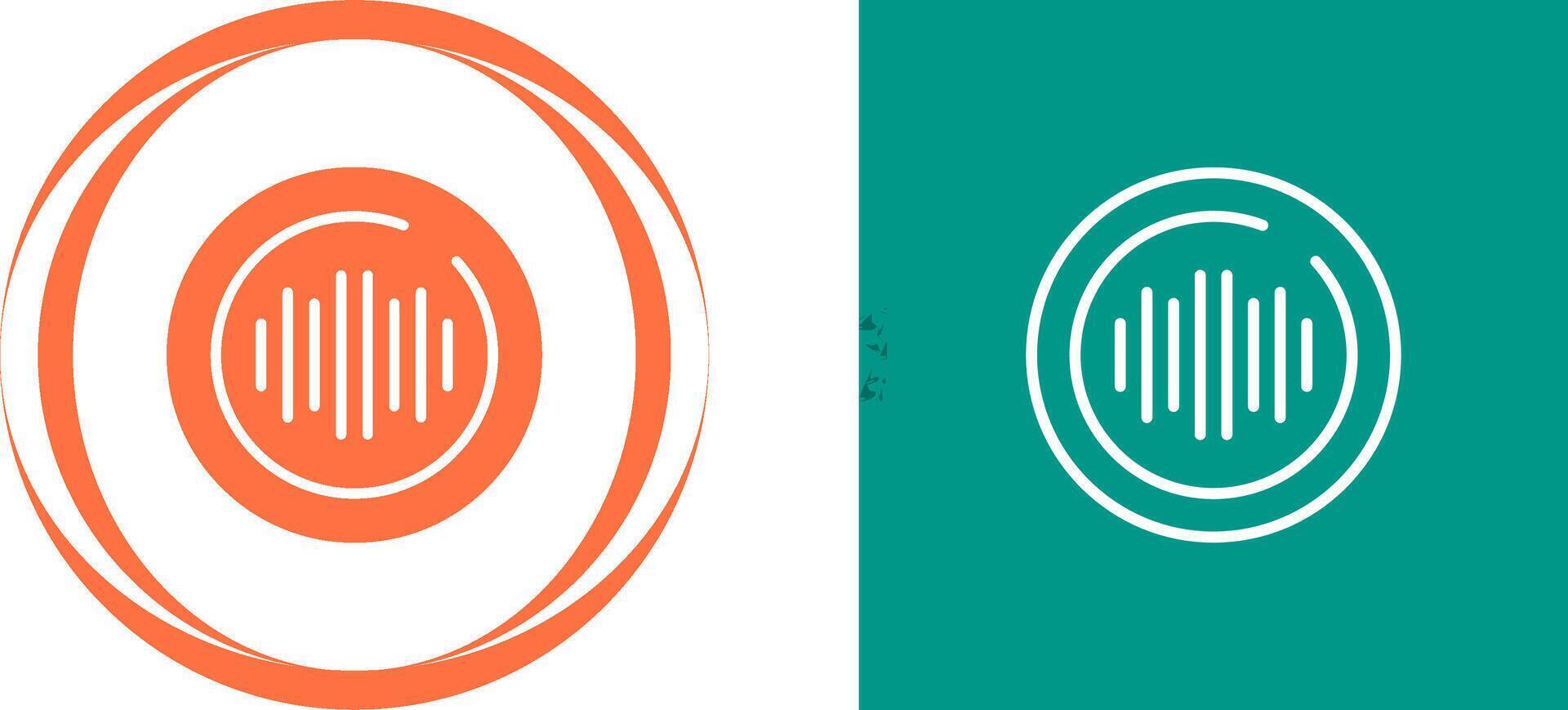 Audio Spectrum Circle Vector Icon