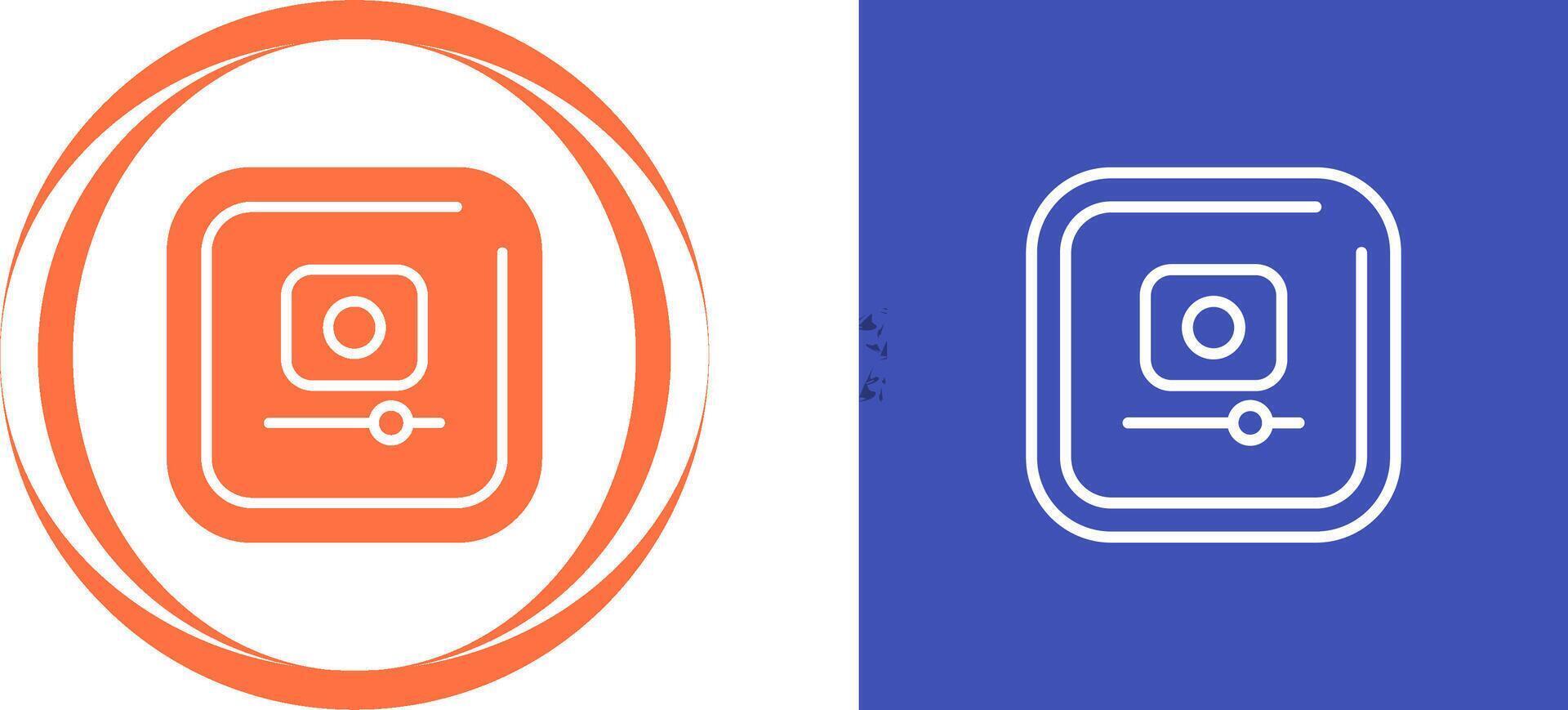 Video Record Square Vector Icon
