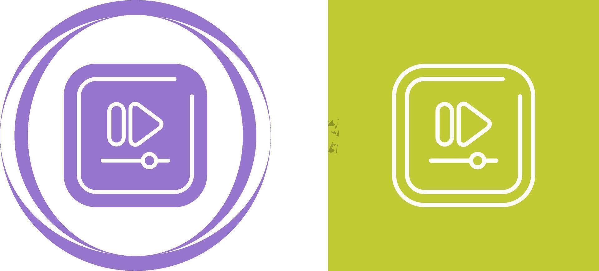 Video Fast Square Triangle Vector Icon