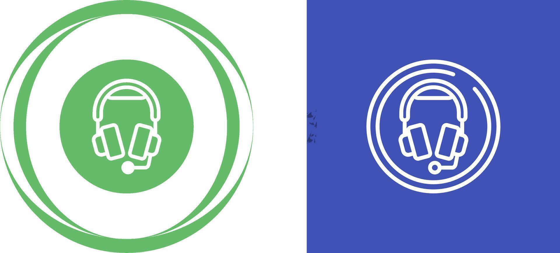 Headphones with Microphone Vector Icon