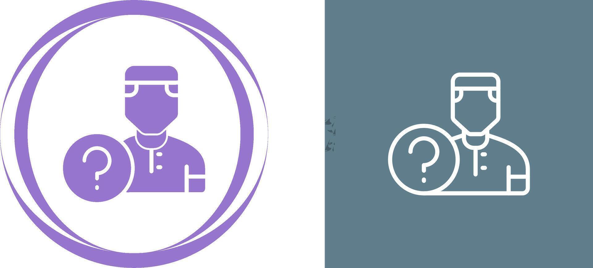 User Confuse Vector Icon