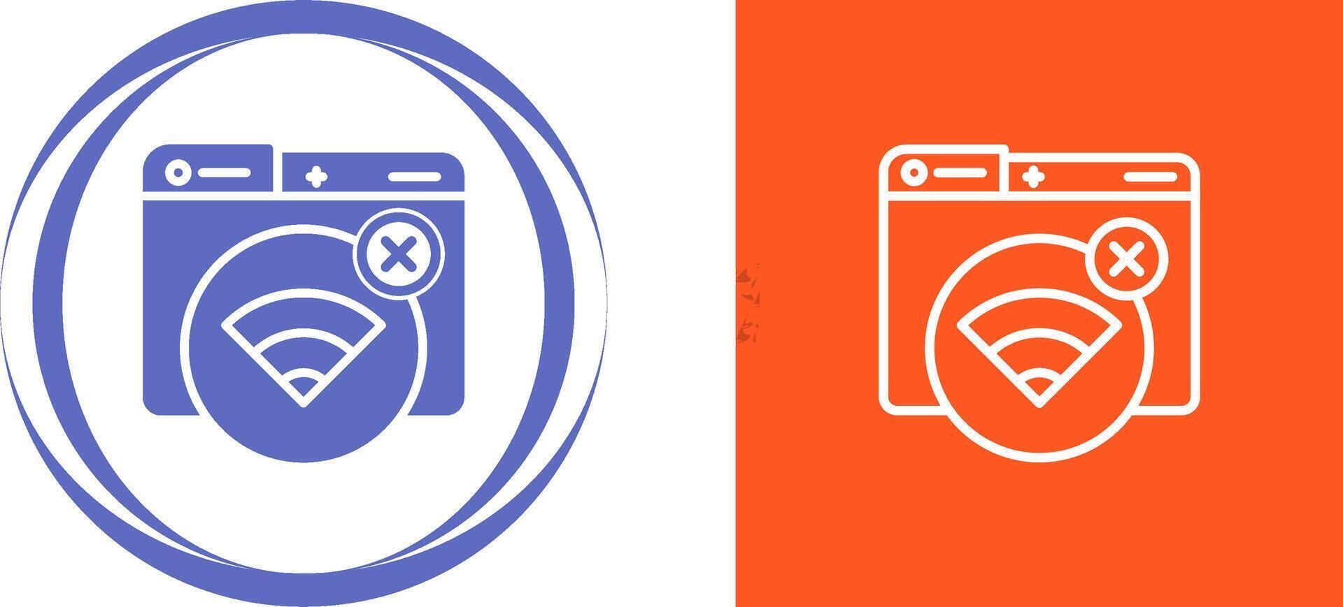 Connection Error Vector Icon