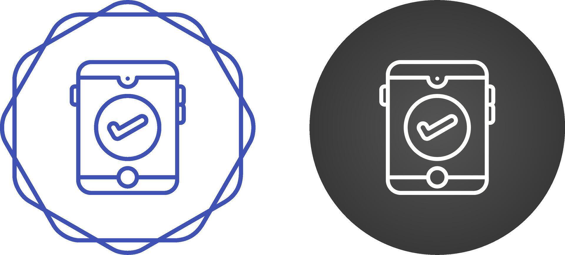 Smartphone with checkmark Vector Icon