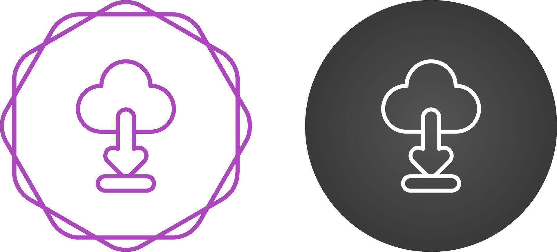 Cloud Download Vector Icon