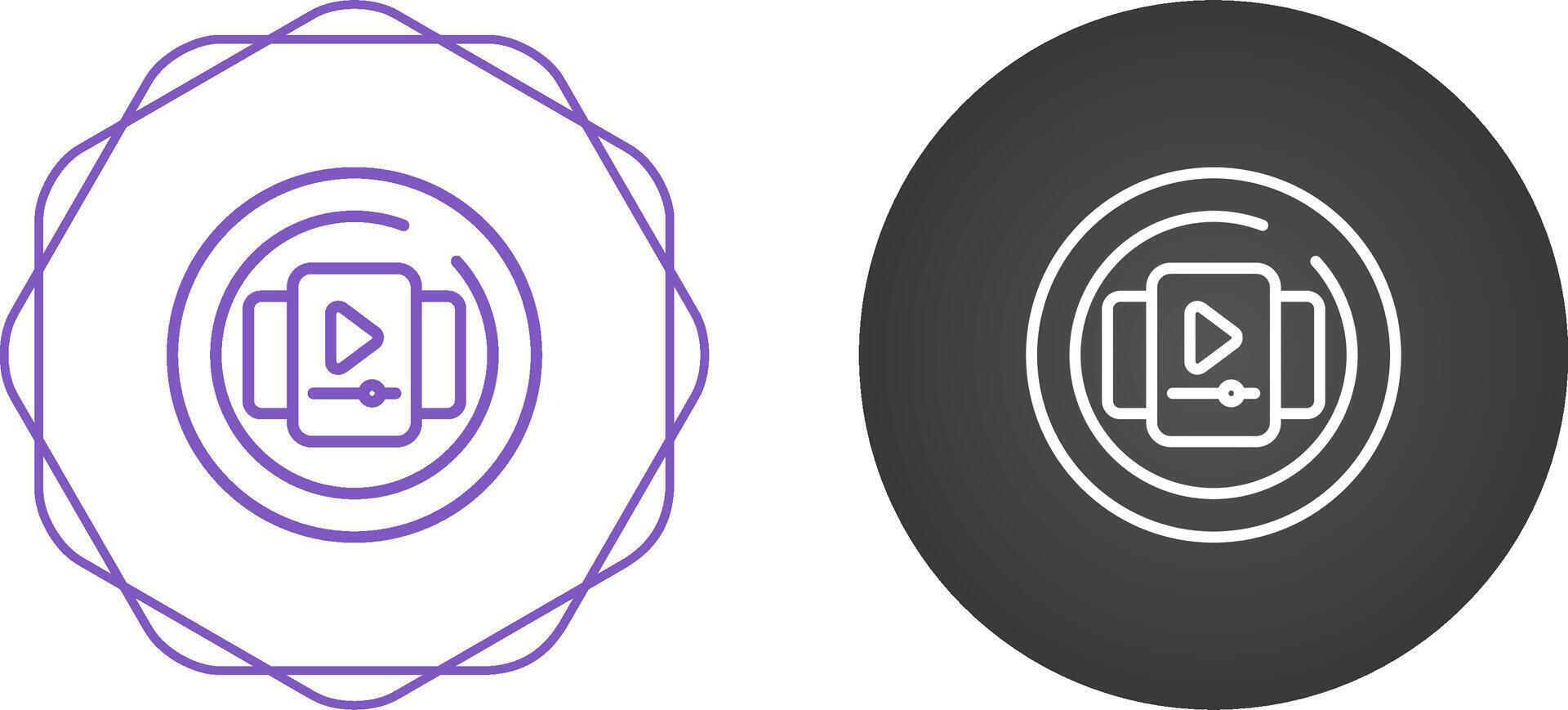 Video Gallery Circle Vector Icon