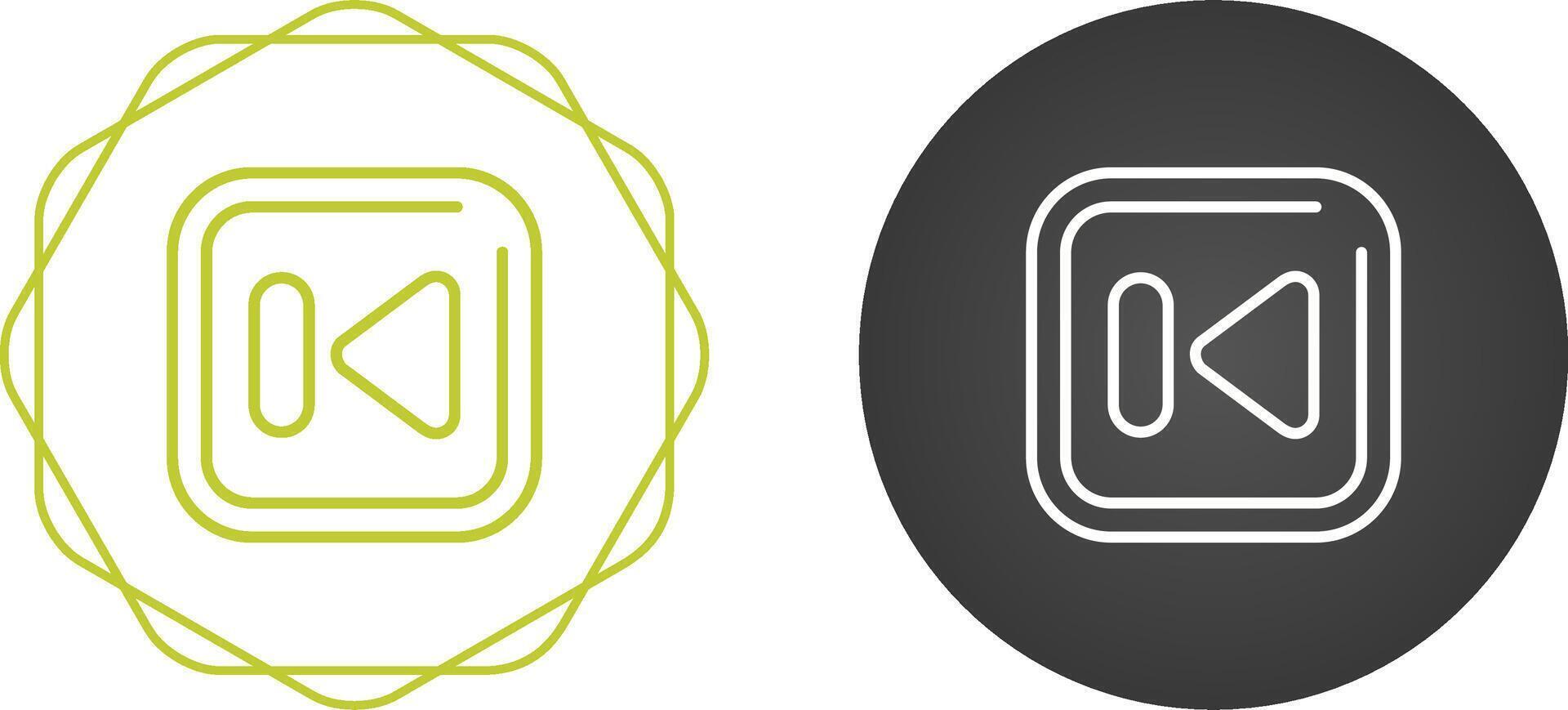 Previous Track Square Vector Icon