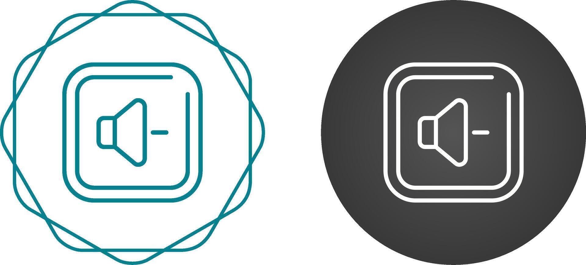 Volume Down Square Vector Icon