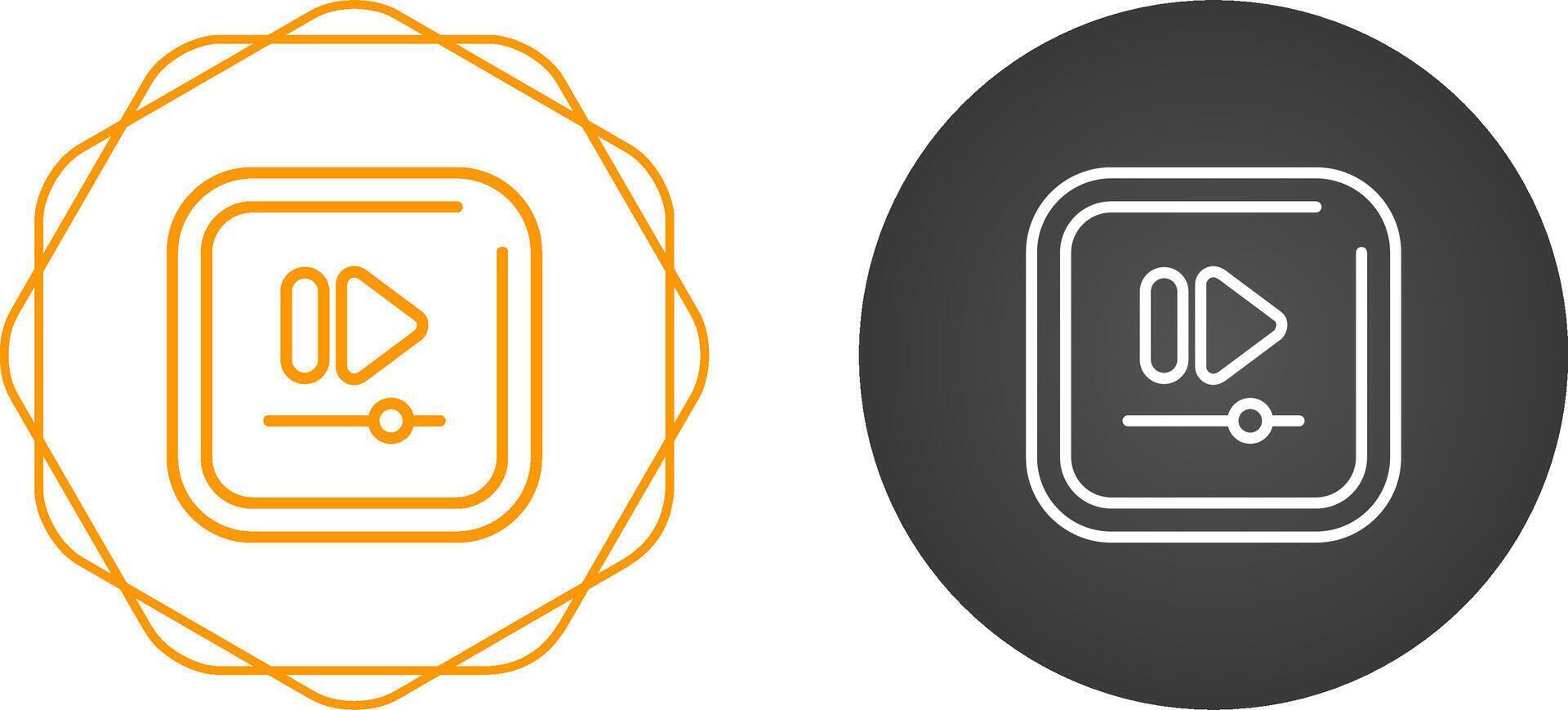 Video Fast Square Triangle Vector Icon
