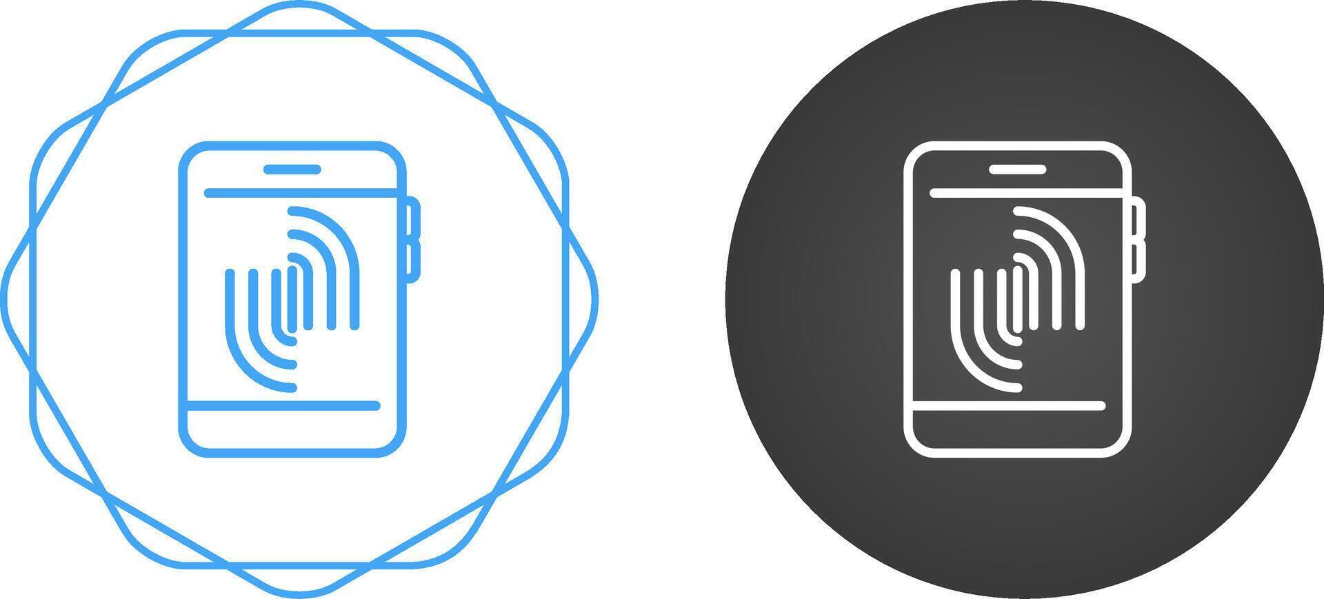 Fingerprint Scanning Vector Icon
