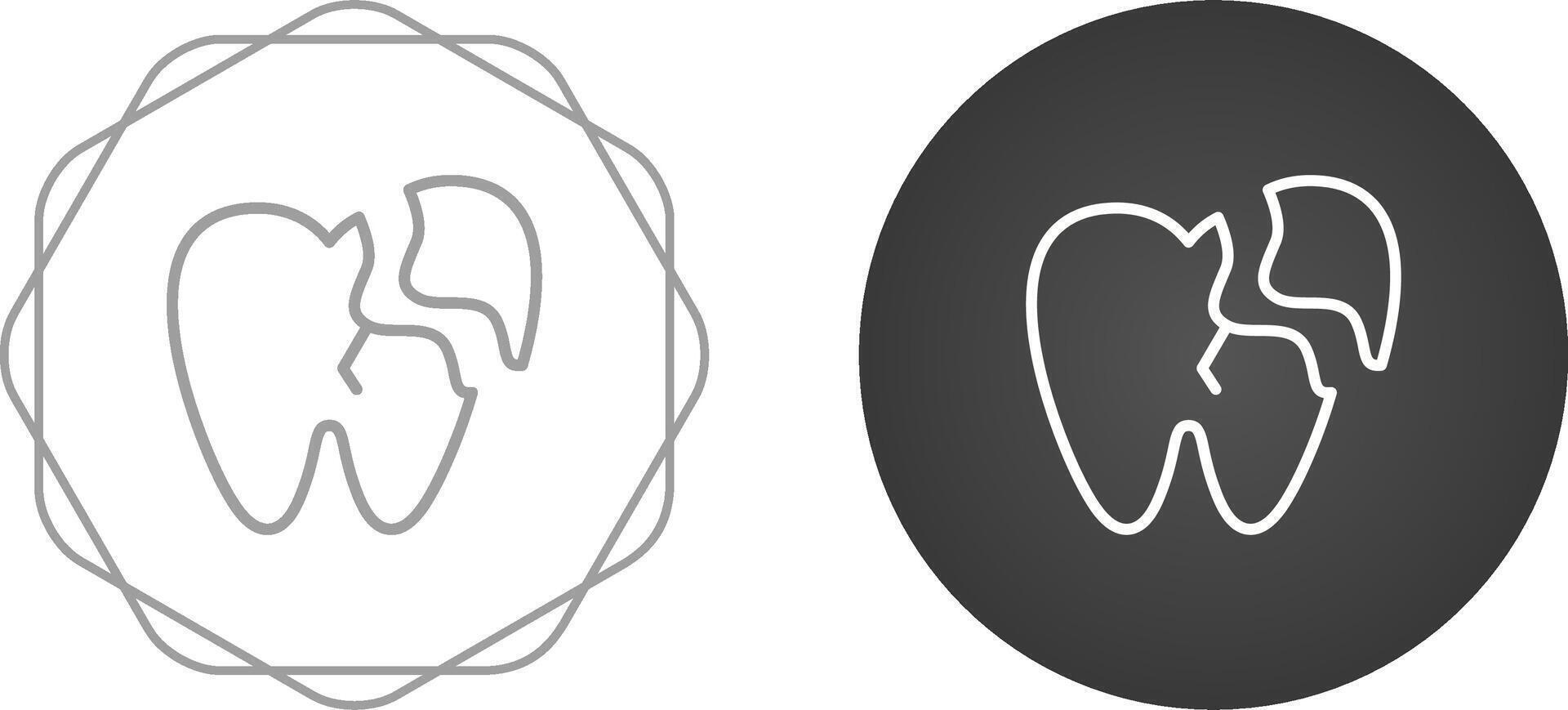 Broken Tooth Vector Icon