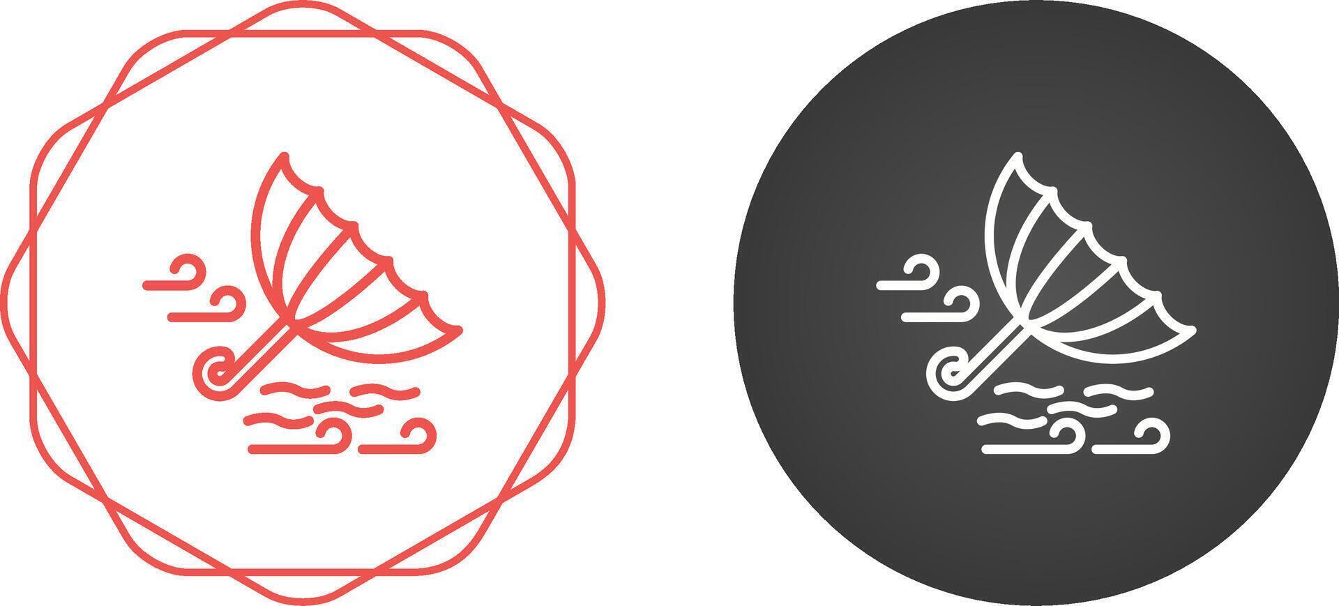 Windy Weather Vector Icon