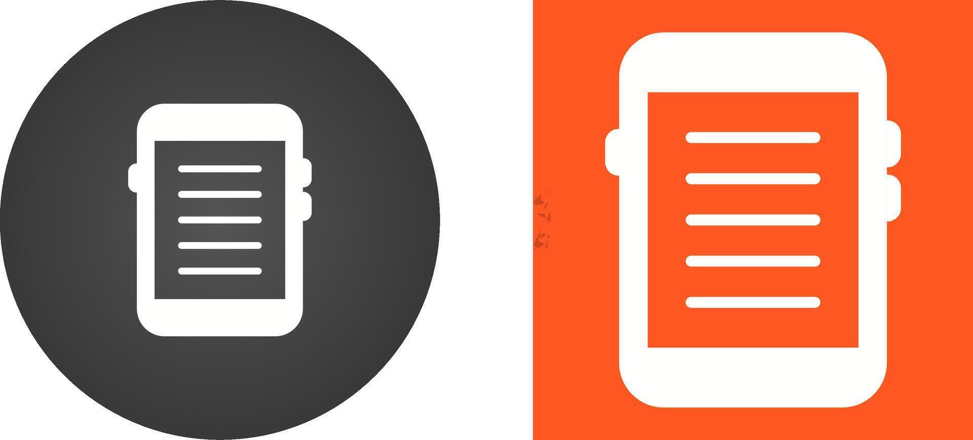 E-reader Vector Icon