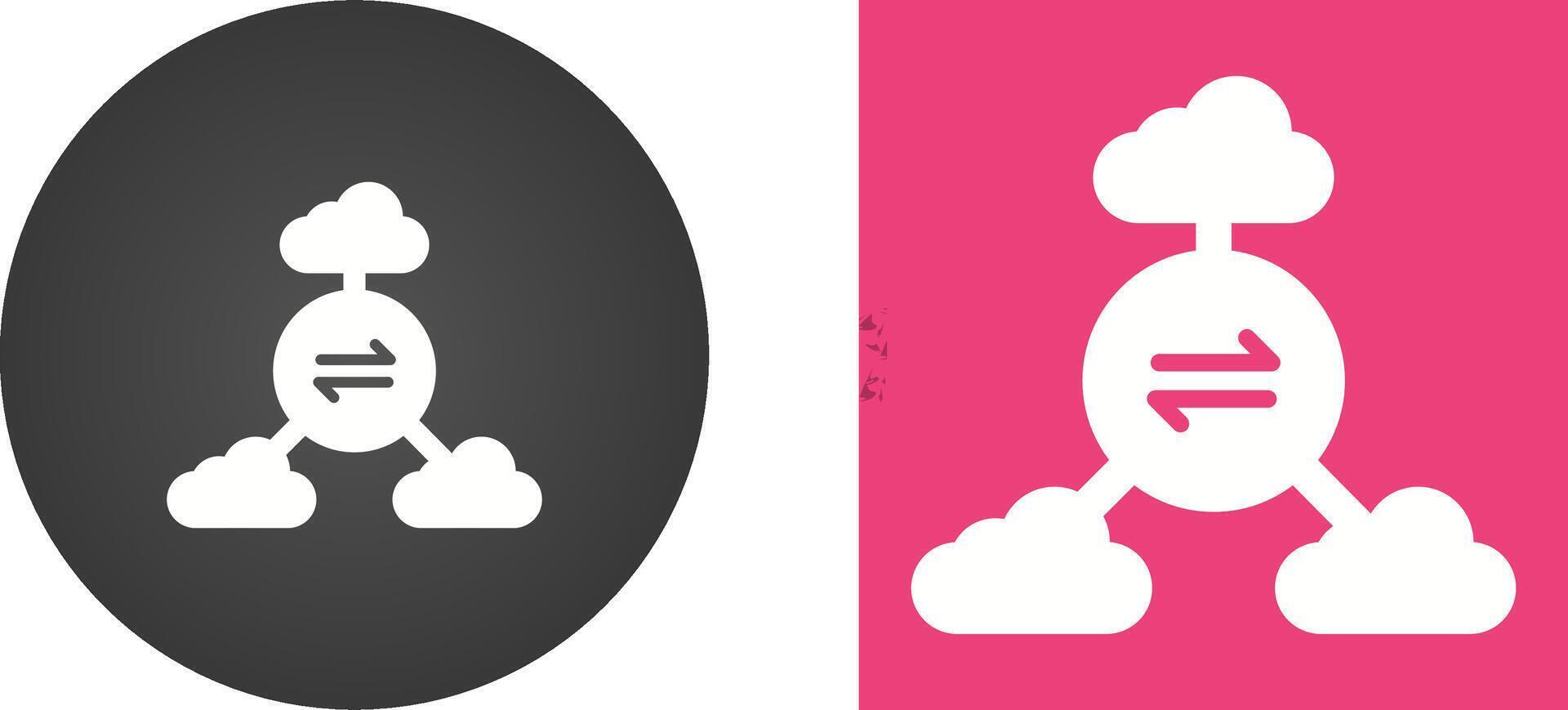 multi-nube vector icono