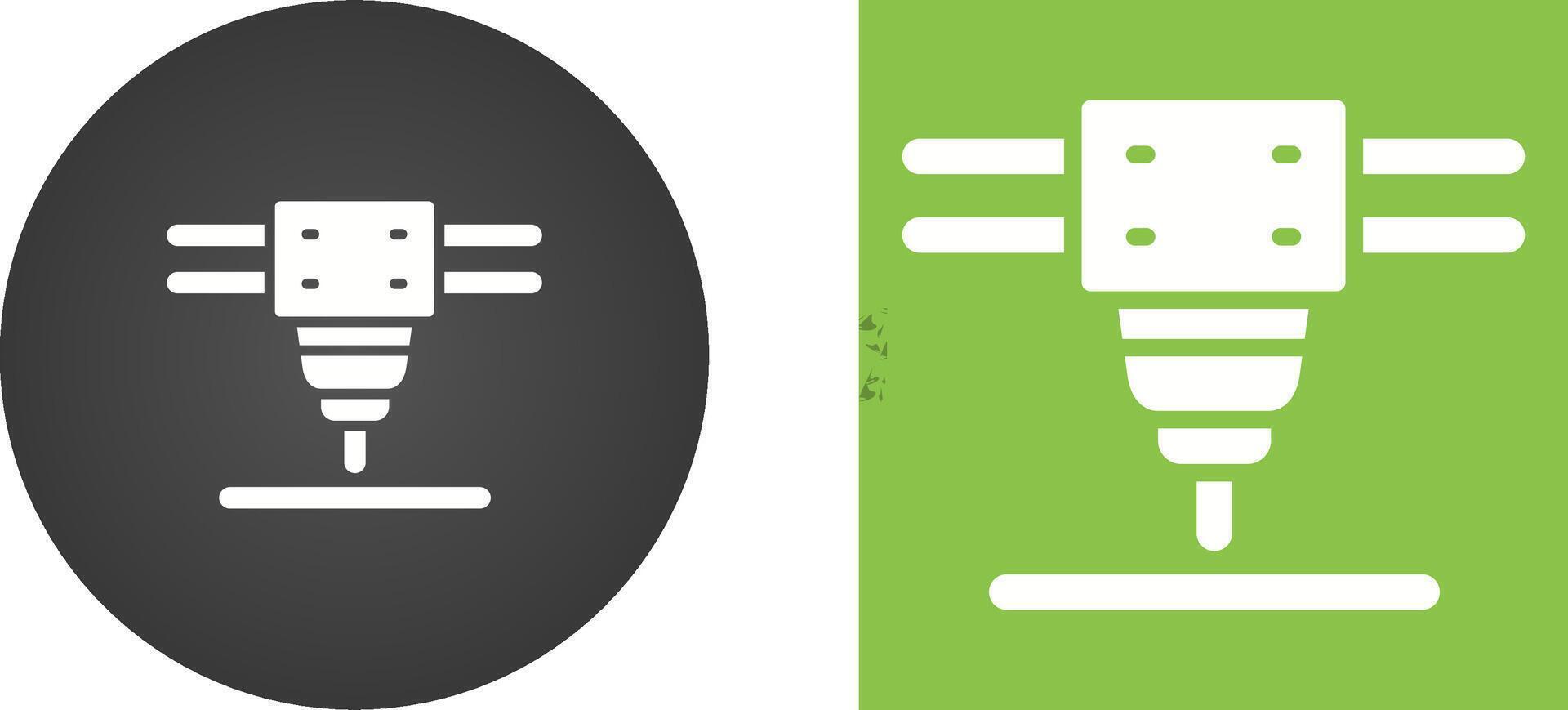 Laser Cutting Machine Vector Icon