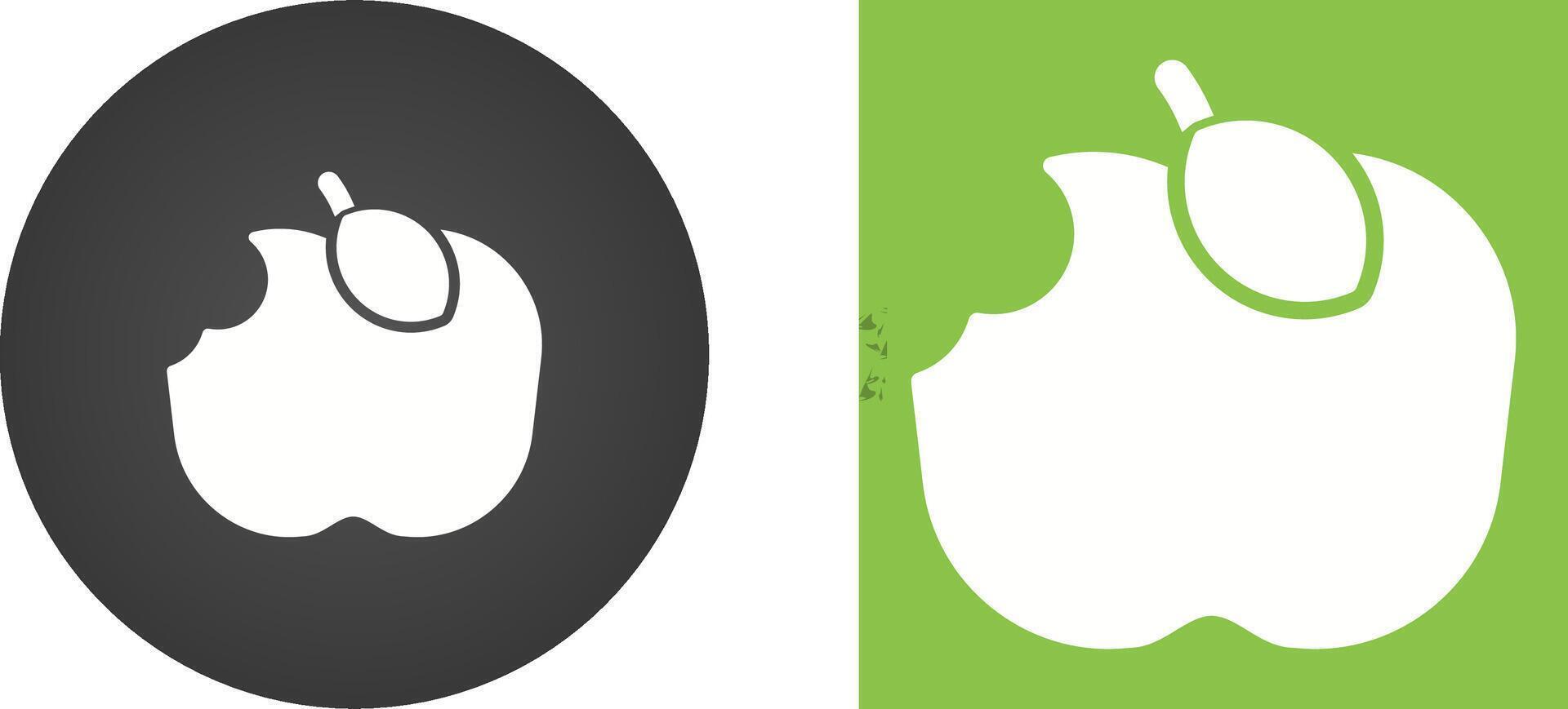 Apple Eaten Vector Icon