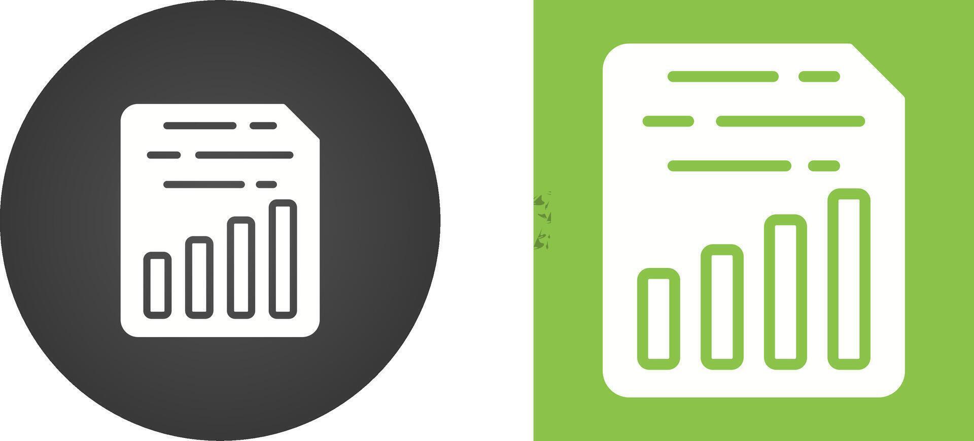 Document Insert Chart Vector Icon