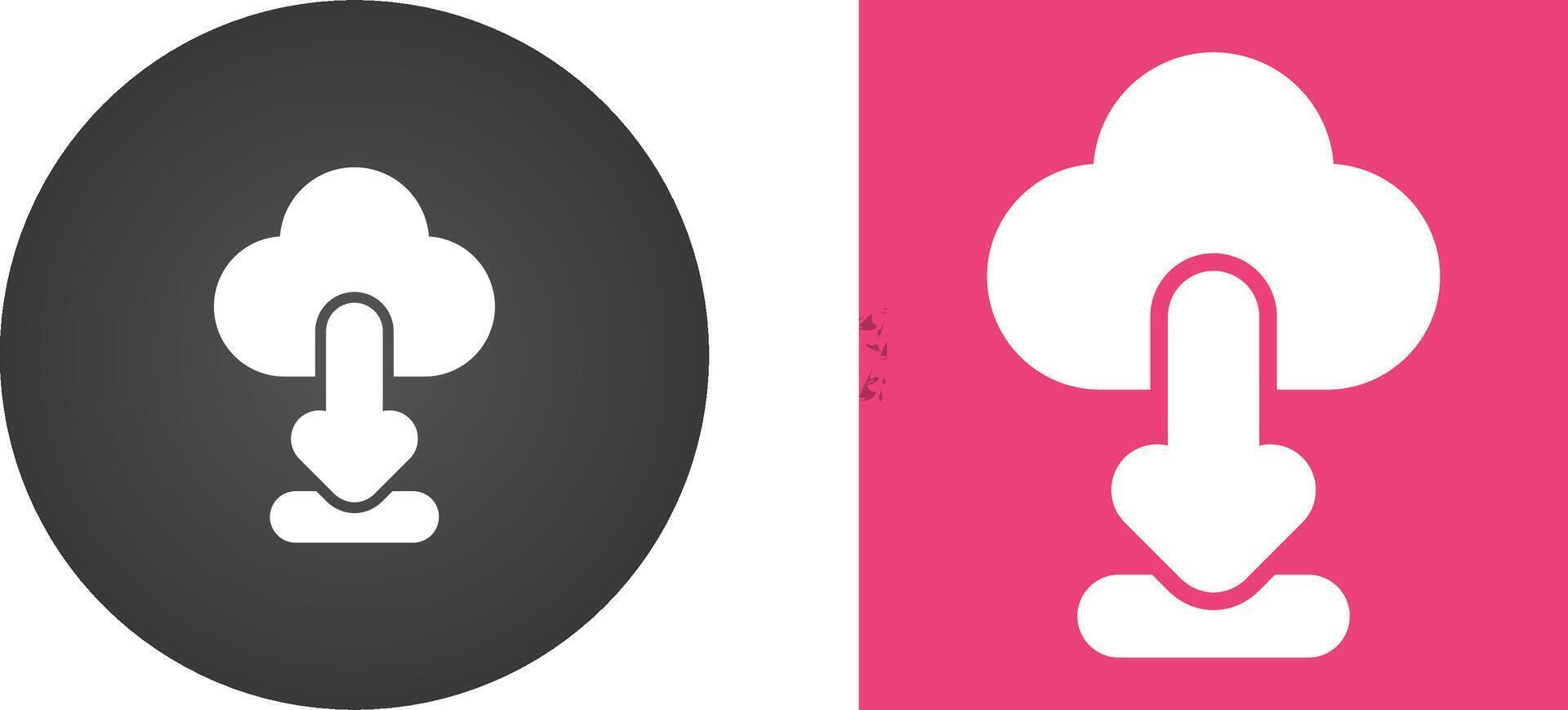 Cloud Download Vector Icon