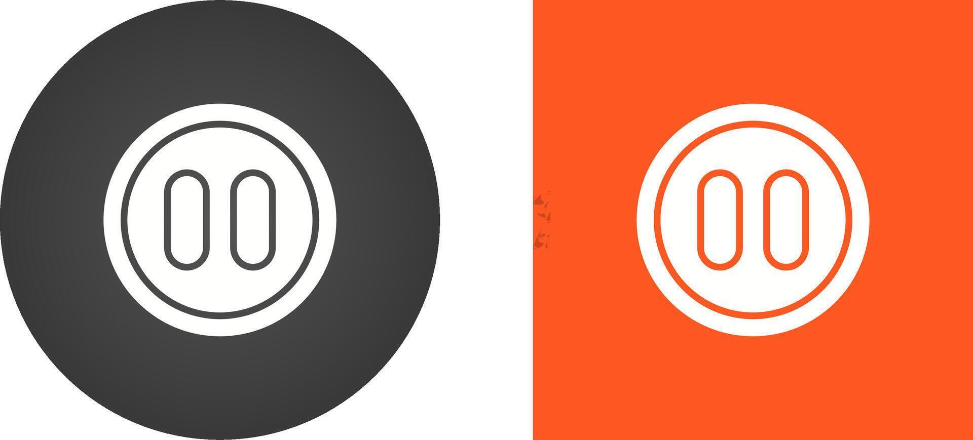 Pause Button Vector Icon